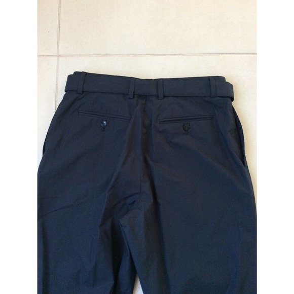 Officine Generale Pierre Cuffed Pants High Waist Pleated Cotton - Picture 8 of 13